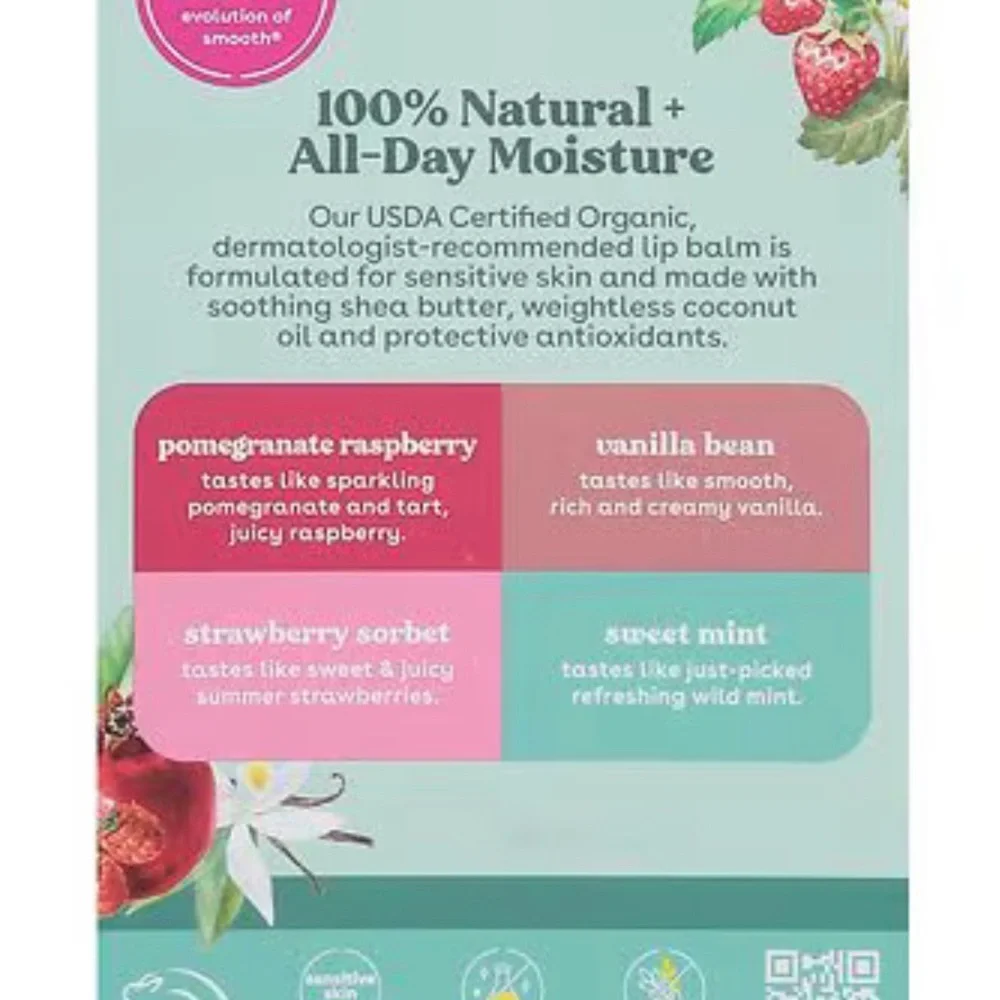New eos Lip Balm, 100% Natural, Organic Assorted